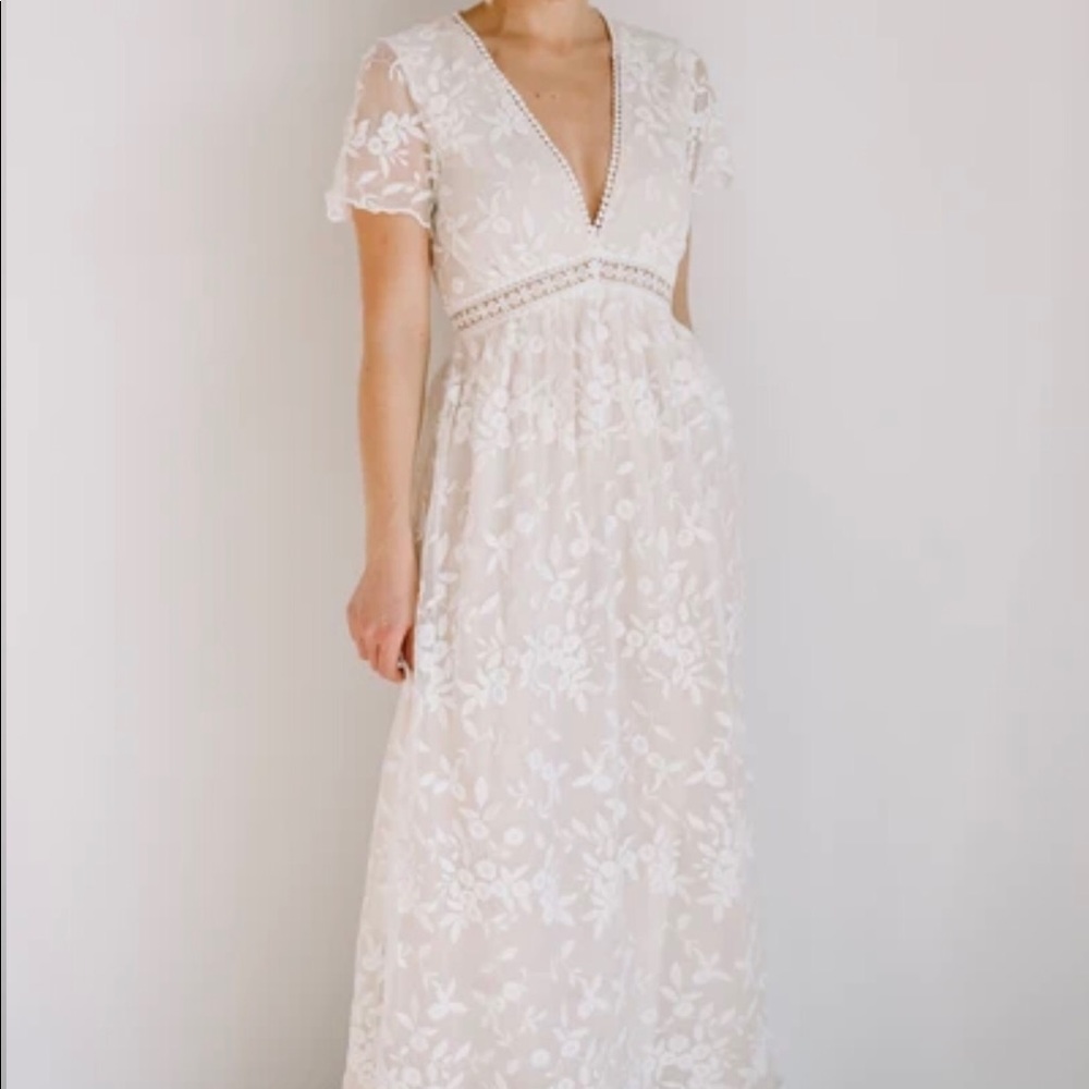 Baltic Born Ada Off White Lace maxi dress